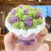 Ramo de Flores de Hilo Terminado Tejido a Mano, Llavero de Rosa, Regalo Creativo, Regalo de Vacaciones, Colgante para Bolso