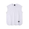 Chaleco de Algodón Perlado de Peso Pesado de 320 g para Hombre Verano Sin Mangas Chaleco Holgado Camisa Camiseta de Color Sólido Casual para Hombre Blanco