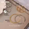 Pendientes de Plata de Ley S925 con Cierre de Mariposa en el Mismo Estilo que Liu Yifei, Pendientes Grandes de Aro Lisos de Plata para Mujer, Nuevos Pendientes de Gama Alta al por Mayor