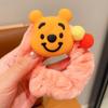 Faixa de cabelo de desenho animado infantil fofa para meninas outono e inverno pelúcia intestino grosso corda de cabelo morango urso não machuca cabelo acessórios para cabelo de meninas cocar
