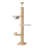 Estructura de Escalada para Gatos de Madera Maciza Multicapa con Casa para Gatos, Árbol para Gatos, Cápsula Espacial Integrada y Plataforma de Salto para Gatos, Estructura de Escalada para Gatos que Ahorra Espacio