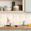 Adesivos de Azulejo 2D Planos Cruzados Coloridos Quadrados Imitação de Azulejo Adesivos de Parede Cozinha Banheiro Autoadesivos Renovação de Parede