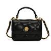 Mini Bolso Cuadrado Pequeño de Camelia para Mujer Bordado de Diamantes Bolso de Labiales de Alta Gama Nuevo Bolso Cruzado Portátil Versátil para Niños