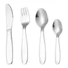 Juego de cubiertos infantiles de acero inoxidable 304 transfronterizo, engrosado, apto para estudiantes, cuchillo, tenedor y cuchara de color dorado, incluyendo una cucharilla de postre y un tenedor de frutas