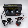 Farol auxiliar de motocicleta, farol de rua, pequena pistola de aço, alto brilho, flash explosivo, lâmpada modificada, luz dupla integrada para longe e perto, branca e amarela, lâmpada de motocicleta