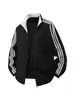 Directo de fábrica, chaqueta a rayas estilo americano para hombres y mujeres, nuevo modelo de primavera, chaqueta reversible para parejas, ropa de primavera