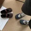Zapatos peludos de nuevo estilo 2026 para mujer, adecuados para usar al aire libre en otoño e invierno, con forro de felpa para abrigar, diseño elegante y de cuento de hadas, estilo Mary Jane, zapatos de algodón