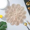 Mantel individual de pétalos transfronterizo PVC Bronceado Hueco Impermeable Posavasos Mesa de Comedor Esterilla Anti-quemaduras Esterilla de Mesa para el Hogar Suministros para el Hogar