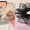 Departamento de ballet de principios de primavera ~ anillo para el pelo de intestino grande de organza negra pequeña falda de abanico cuerda para el pelo de bola cuerda para la cabeza