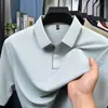 Camisa Polo Casual de Moda Trendy para Hombre Verano 2025, Elegante Casual Delgado Color Sólido Manga Corta, Una Pieza Envío Directo
