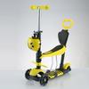 Carrinho cesta infantil 1-3-6 anos personalizado de fábrica com assento e haste de empurrar, patinete multifuncional cinco em um
