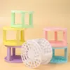 Porta lápices de acrílico multiusos para almacenamiento, porta lápices, pincel, plástico, estante de almacenamiento para brochas de maquillaje, gran capacidad, escritorio, sensación de alta gama