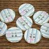 Botões listrados verde menta de alta transparência materiais de artesanato DIY botões para roupas sapatos meias acessórios Crocs combinando acessórios para cabelo