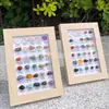 30 Tipos de Marcos para Muestras para Regalos de Educación Científica para Niños, Colección de Piedras Crudas Minerales de Ágata de Cristal Natural