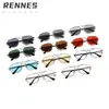 Gafas de Sol Metálicas de Doble Puente Estilo Europeo y Americano Raine para Hombres y Mujeres, Esencial Retro de Streetwear de Alta Gama, Gafas Aviador para Sombra al Aire Libre