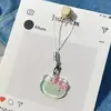 Cuerda para Celular Gato Cuadros de Hielo Color Gatito Dulce Colgante Bolsa de Estudiante Estuche para Lápices Adornos Colgantes Regalo para Novia