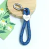 Huayang Cordón de Teléfono Tejido Floral Llavero Correa de Mano Anti-Pérdida Cadena de Teléfono Cuerda de Poliéster DIY Colgante Cruzado
