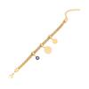 [Bingmeng] nueva pulsera de acero inoxidable de moda de joyería transfronteriza con flor, pulsera de ojo exagerada B508