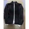 Suéter gris con cremallera Cleanfit para hombre, chaqueta cárdigan de punto casual para primavera y otoño, chaqueta elegante de alta gama