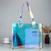Bolsa láser embalaje de plástico personalizado bolsa de regalo de pvc bolso de mano transparente ins al por mayor bolsa mágica de gelatina personalizada