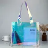 Bolsa Láser de PVC Bolso Transparente Personalizado Bolsa de Regalo Bolsa de Gelatina Colorida Bolsa de Plástico para Souvenirs con Logo Impreso