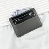 Portatarjetas de piel sintética con textura de lichi transfronterizo con ventana transparente cinco ranuras para tarjetas gran capacidad para mujer estilo Ins cuero de alta gama