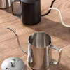 Tetera de Acero Inoxidable 304 de Cuello de Cisne para Uso Doméstico, Mini Tetera de Boquilla Larga y Boca Fina, Tetera para Papel Filtro, 250ml con Escala