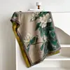 Bufanda Retro de Loto Chal para Mujer Elegante Otoño e Invierno Imitación Cachemir Capa Bufanda Exterior Doble Cara Capa para Habitación con Aire Acondicionado