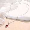 Novo Outono e Inverno Luz Luxo Elegante Cobre Banhado A Ouro Real Incrustado Zircão Colar Amor Série High-end Luz Luxo Nicho