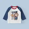 Camiseta de manga larga para niños, primavera y otoño, algodón puro, ropa para niños y niñas, tops de bebé, camisa de bebé, ropa exterior, clase A
