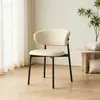 Cadeira de Jantar Italiana Branca Estilo Creme Personalizada Casa Moderna Minimalista Designer Cadeira Encosto Mesa de Jantar Cadeira Restaurante Banco