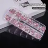 Rhinestones Mixtos para Uñas 12 Compartimentos Coloridos Irregulares Champagne Blanco Marquise Resina Rhinestones de Base Plana Venta al por Mayor Cinturón Industrial de Yiwu