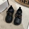 Otoño 2024 Nuevo Estilo Coreano Zapatos de Princesa con Lazo para Niñas Zapatos de Cuero de Suela Blanda Estilo Británico