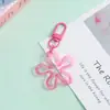 Novo Chaveiro de Flor Colorido Vazado Transparente Pingente de Joia DIY Versátil Criativo Charme para Bolsa Feminina