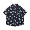 Camisetas de Manga Corta Divertidas con Dibujos Animados y Graffiti Estilo Hong Kong Veranieño para Hombres y Mujeres Estilo Dopamina Sueltas Dulces Florales Camisas Modernas