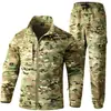Traje de Trabajo para Hombre de Primavera y Otoño, Ropa de Trabajo, Protección Laboral, Uniforme de Entrenamiento Resistente al Desgaste, Uniforme de Camuflaje, Uniforme de Montañismo, Ropa Deportiva Táctica para Exteriores