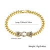 Pulsera de leopardo para hombre hip-hop transfronterizo dulce genial al por mayor estilo ins femenino Europa y Estados Unidos popular personalidad temperamento pulsera de oro real