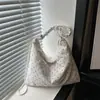 Bolso tote de lona casual de gran capacidad transfronterizo para estudiante 2026 nuevo bolso de hombro cruzado para el antebrazo de viajero con lunares