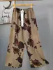 Pantalones de pijama de algodón para mujer, verano, finos, estampados, casuales, de pierna ancha, pueden usar mujeres embarazadas, comercio exterior, pantalones de talla grande