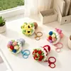 Llavero de Flor Colgante para Bolso Souvenir Llavero de Ganchillo DIY Colgante Regalo Llavero de Flor de Rosa