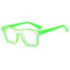 Nuevas gafas de moda con contraste de color fluorescente, gafas de moda anti-luz azul, gafas simples y sencillas, gafas personalizadas y sencillas.