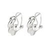 Pendientes de plata de ley S925 con diseño geométrico, ligeros y lujosos, de estilo coreano, con patrón de líneas onduladas, populares, combinables, elegantes y de celebridades de Internet.