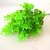 Planta artificial de eucalipto hoja de dinero planta verde en maceta moldeo por inyección planta acuática 7 tenedores tamaño flor de plástico