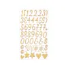 Pegatinas de Burbujas del Alfabeto Inglés Transfronterizas 3D en Relieve Lámina de Oro Accesorios para Diario DIY Venta al por Mayor Pegatinas de Letras 3D Metálicas
