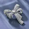 2024 Novo Estilo Elegante Luxo Broche Completo de Diamante Laço Corsage Feminino Versátil Acessórios para Roupas Cross-border Atacado