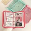 Coreano ins Simples Transparente pvc Soft Case a5a6 Loose-leaf Zipper Edge Handbook Álbum Notas do Diário do Aluno