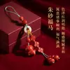 Cadena para Teléfono de Cinabrio de Diseñador con Alto Contenido de Arena Dorada Púrpura, Llavero del Año Zodiacal de Pareja, Colgante para Bolso, Joyería al por Mayor