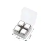 Cubitos de Hielo de Acero Inoxidable de Alta Calidad y Alto Brillo, Piedras de Hielo Metálicas, Cubitos de Hielo de Congelación Rápida de Grado Alimenticio Reciclables, Disponible para Dropshipping