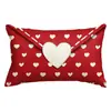 Fundas de Almohada Personalizadas para el Día de San Valentín Transfronterizas, Decoración de Atmósfera Festiva, Fundas de Cojín para Sofá del Hogar, Fundas de Cojín en Forma de Corazón para Dormitorio