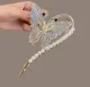 Grampo de Cabelo de Liga Galvanizada Estilo Coreano Outono 2025 Grande Presilha de Tubarão Versátil Elegante Acessório de Cabelo Decoração Feminina